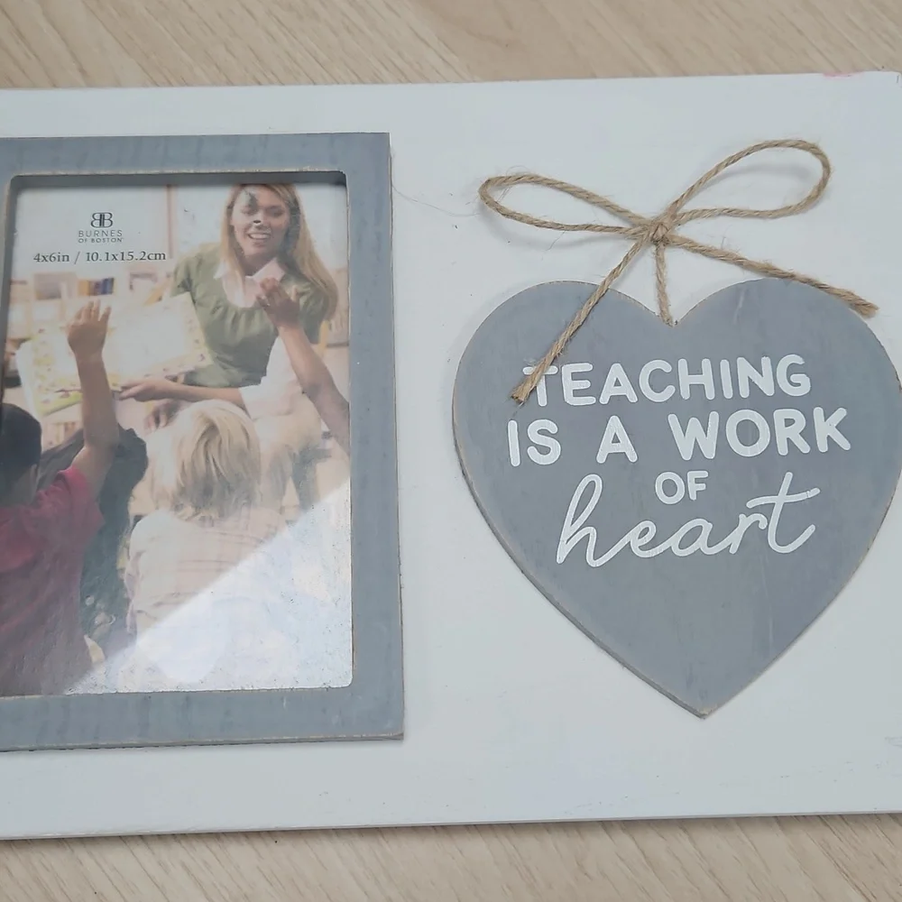 Heartfelt Teacher Photo Frame Set - Gray and White